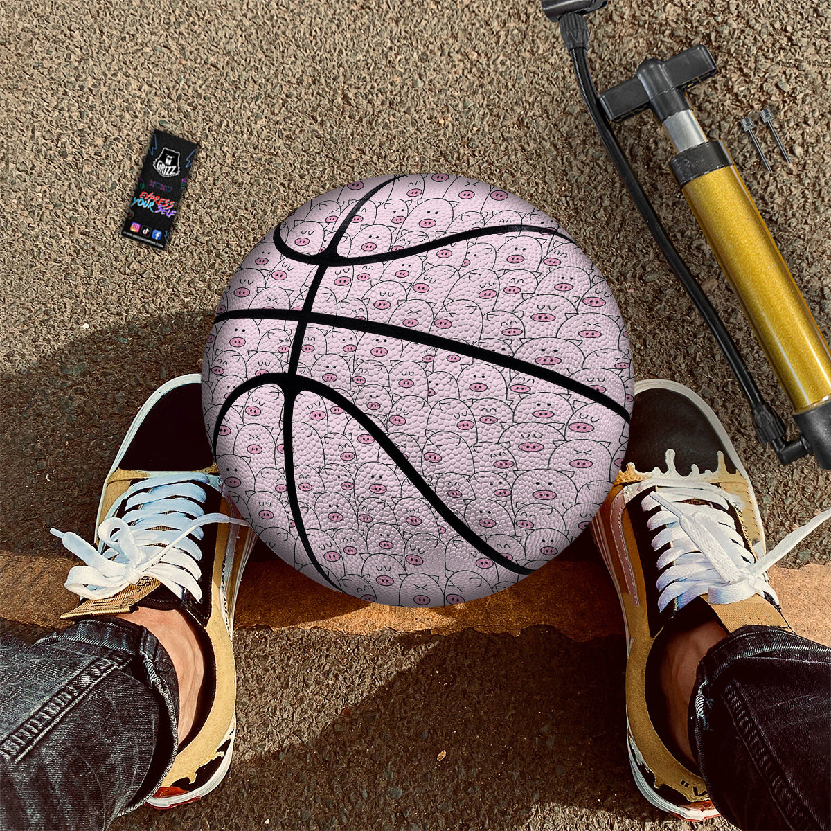 Polka Dot Merry Christmas Print Pattern Basketball