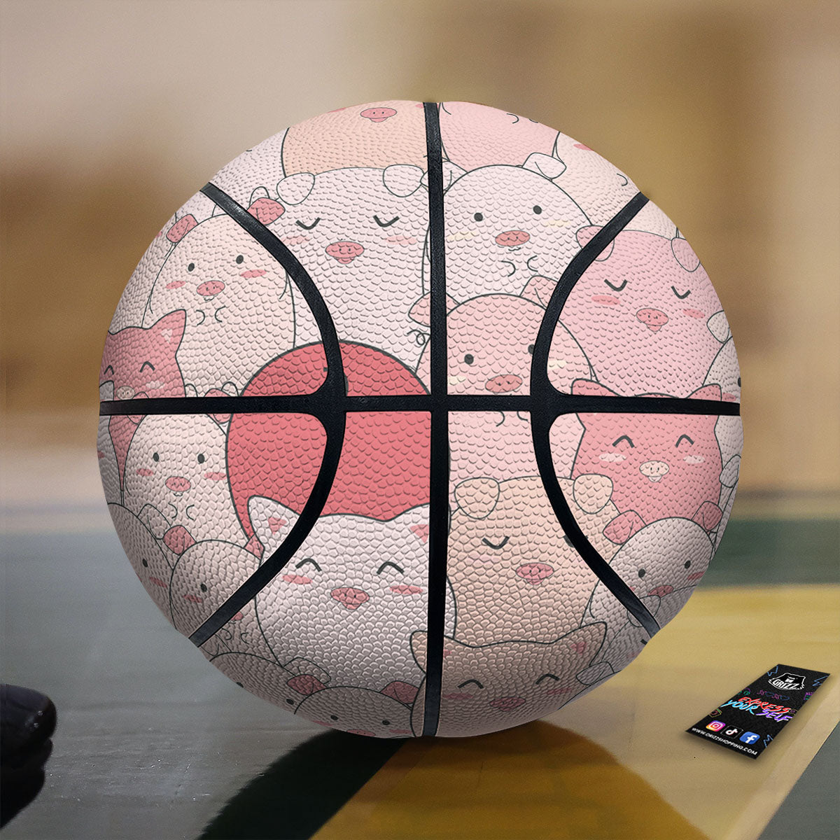 Patchwork Flower Vintage Print Pattern Basketball