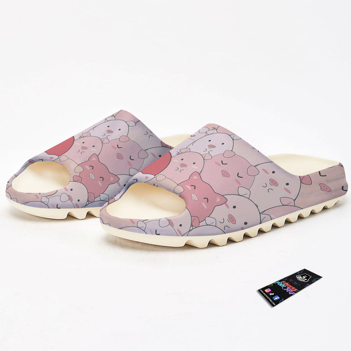 Pig Tail Pink Print Sandals-grizzshop