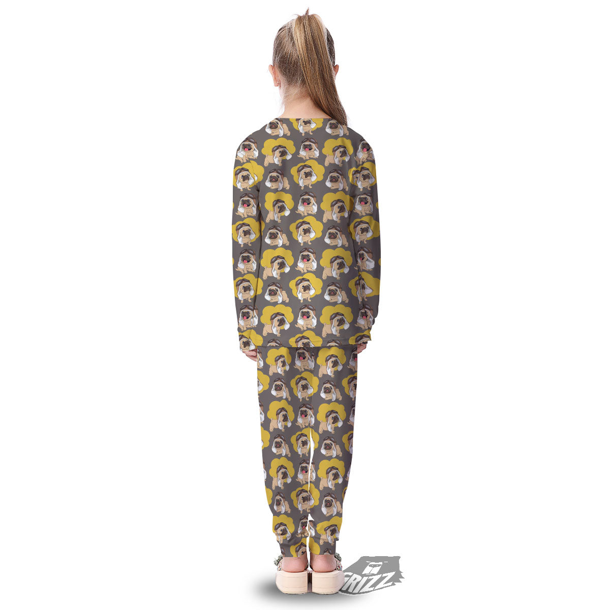 Pilot Pug Print Pattern Kid's Pajamas-grizzshop