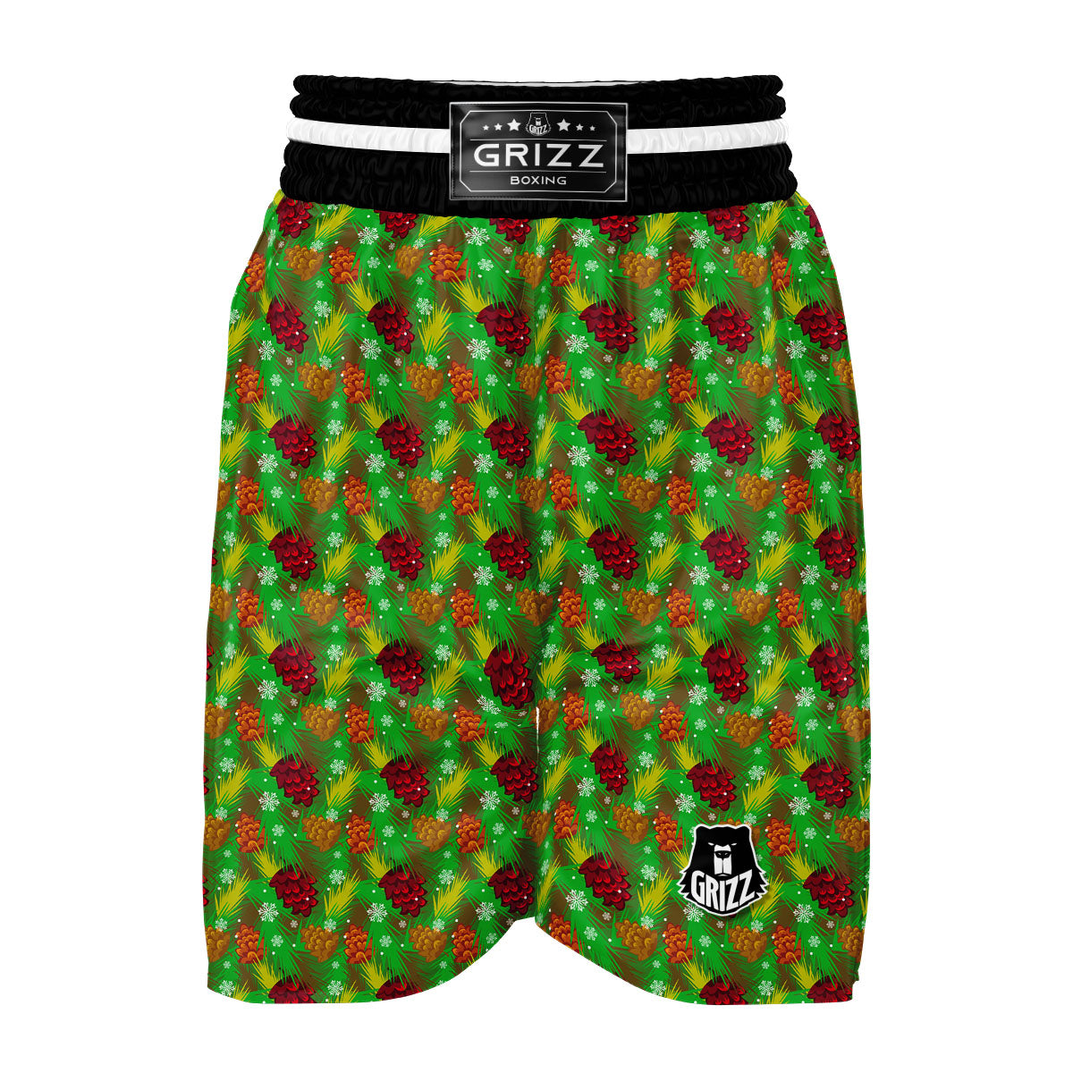 Pine Cone Christmas Boxing Shorts-grizzshop