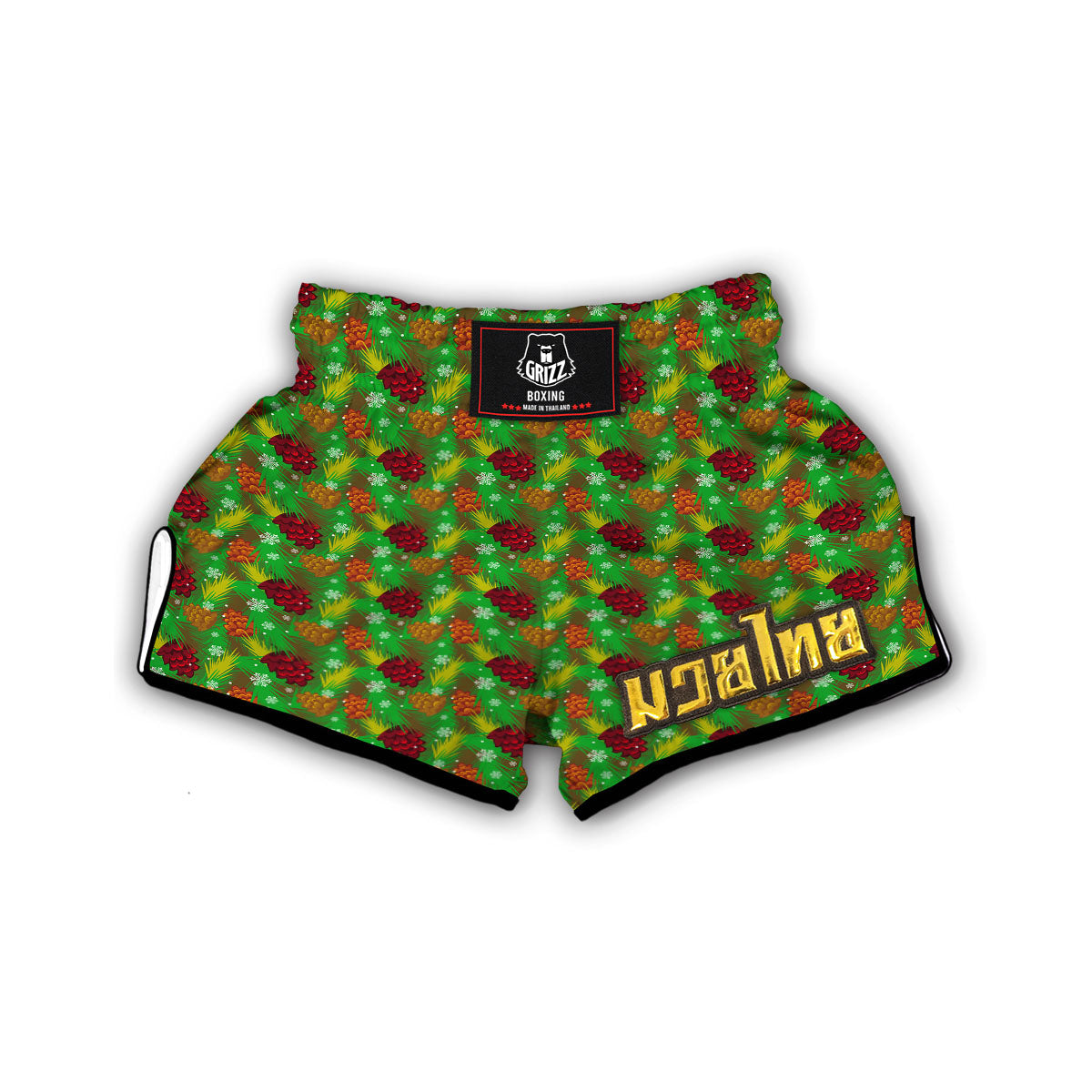 Pine Cone Christmas Muay Thai Boxing Shorts-grizzshop