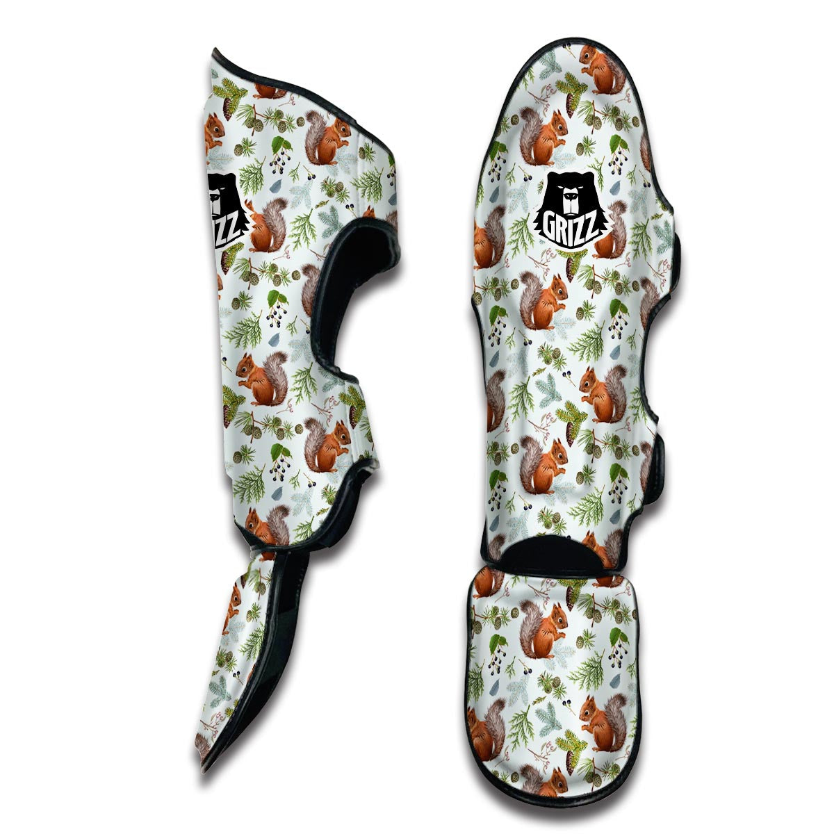 Pine Cone Squirrel Muay Thai Shin Guards-grizzshop