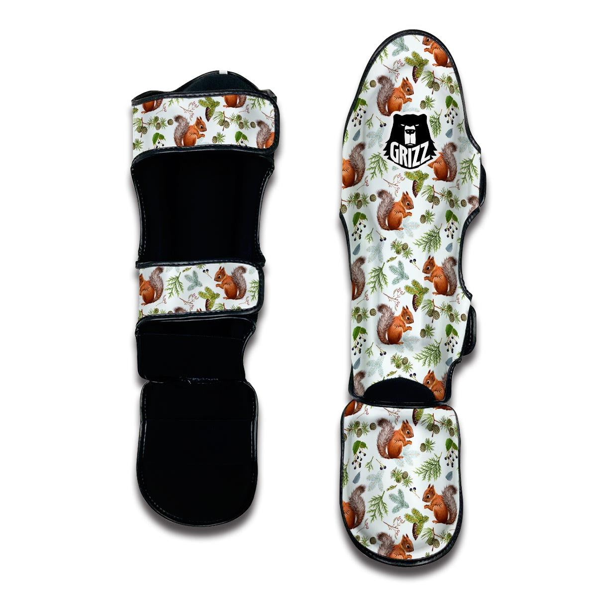 Pine Cone Squirrel Muay Thai Shin Guards-grizzshop