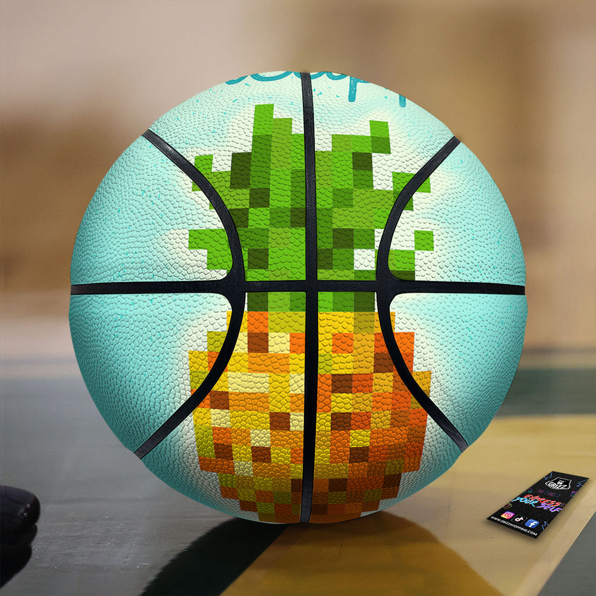 Pineapple 8-Bit Pixel Print Basketball-grizzshop
