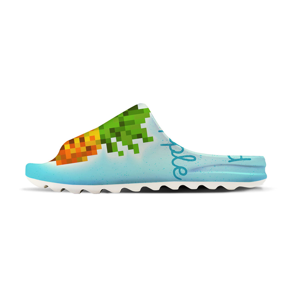 Pineapple 8-Bit Pixel Print Sandals-grizzshop