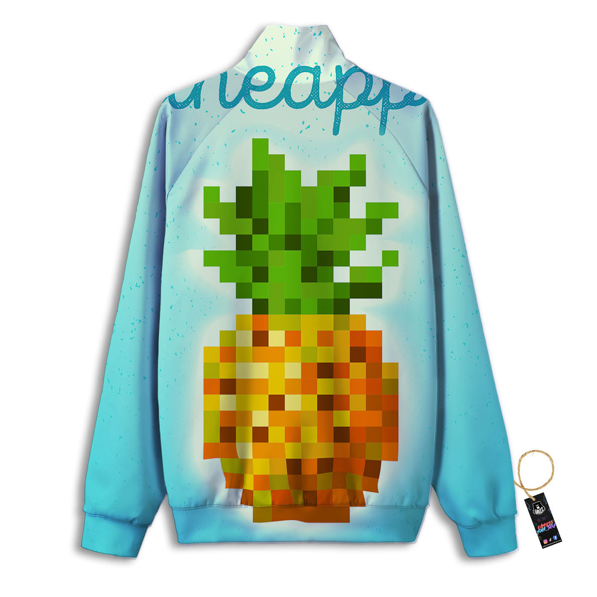 Pineapple 8-Bit Pixel Print Track Jacket-grizzshop