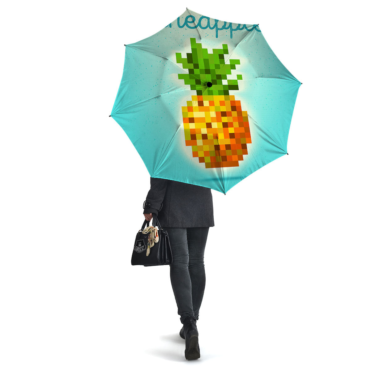 Pineapple 8-Bit Pixel Print Umbrella-grizzshop
