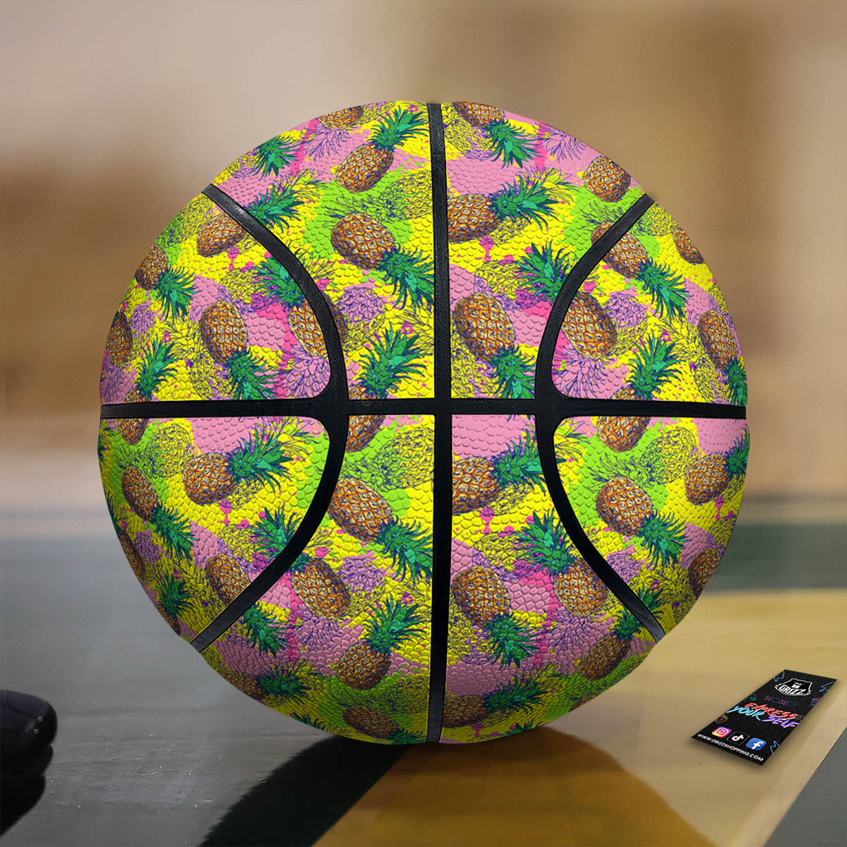 Pineapple Aloha Colorful Print Pattern Basketball-grizzshop
