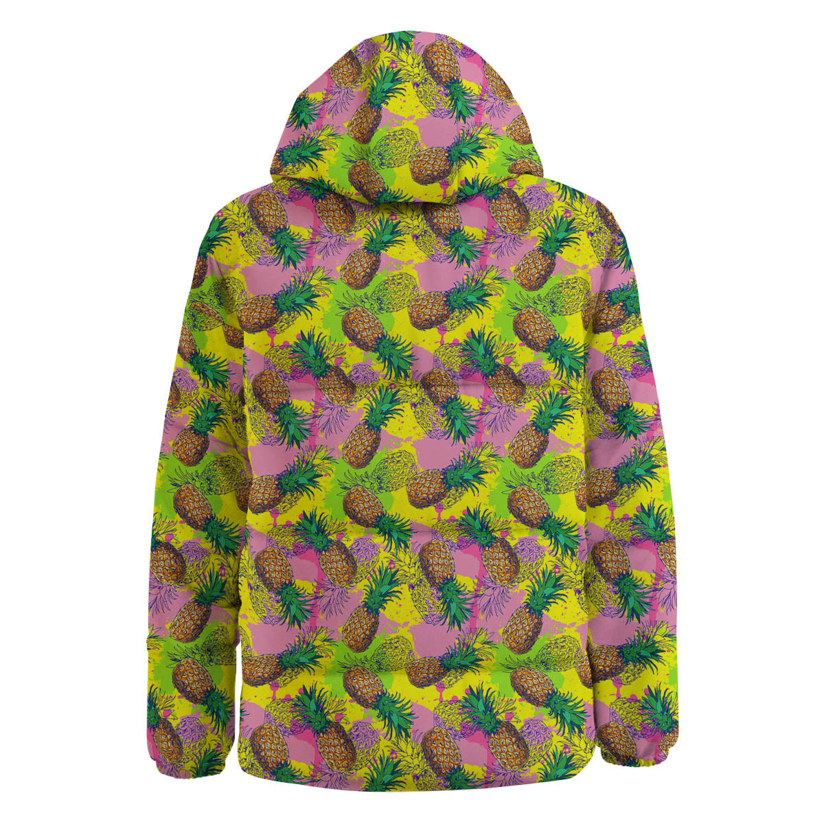 Pineapple Aloha Colorful Print Pattern Down Jacket-grizzshop