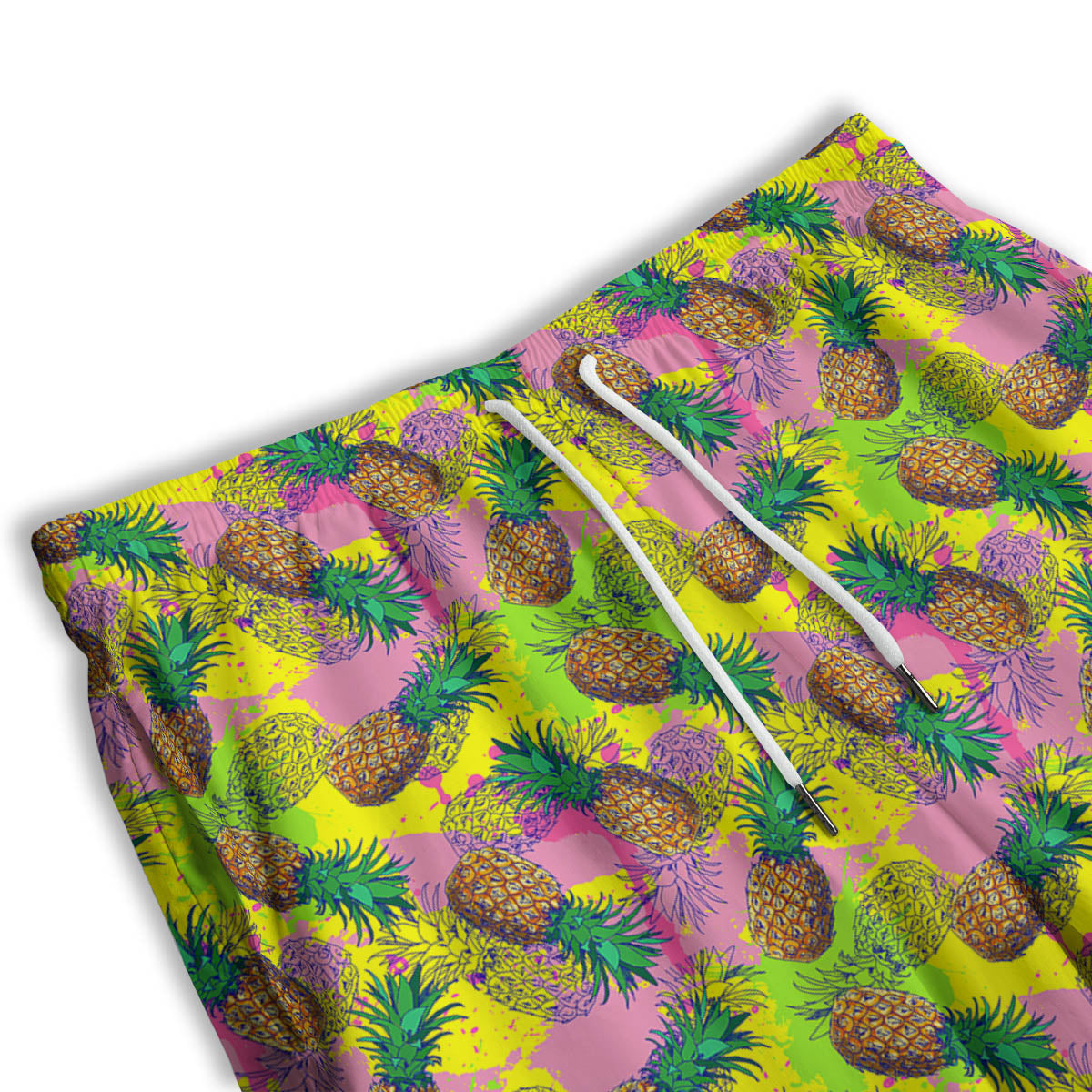 Pineapple Aloha Colorful Print Pattern Men's Athletic Shorts