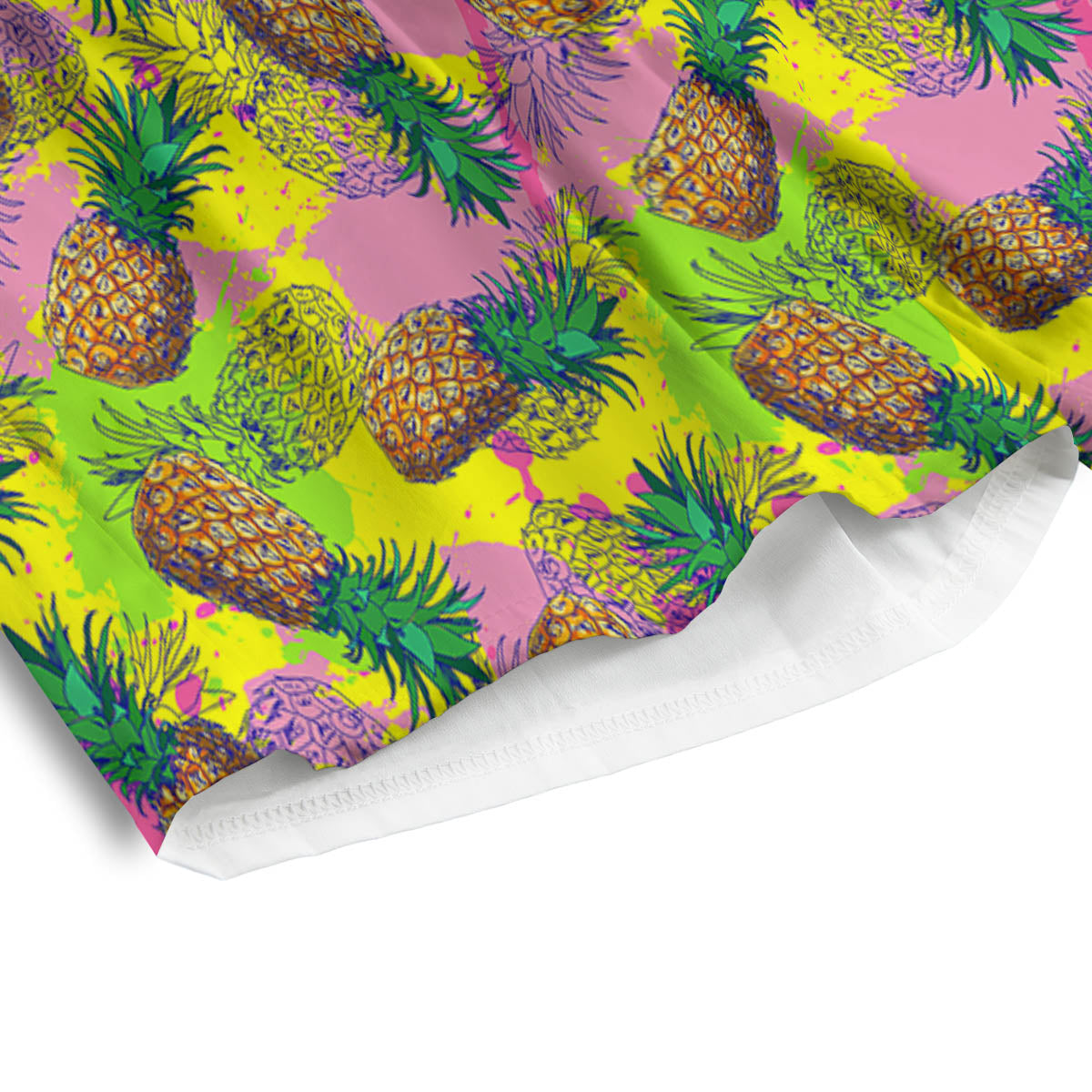 Pineapple Aloha Colorful Print Pattern Men's Athletic Shorts