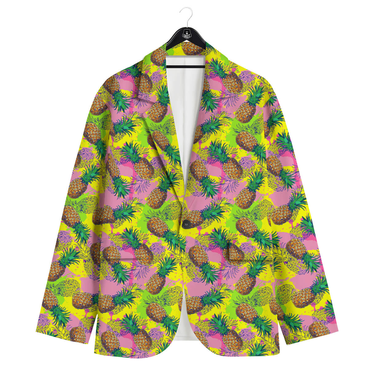 Pineapple Aloha Colorful Print Pattern Men's Sport Coat-grizzshop