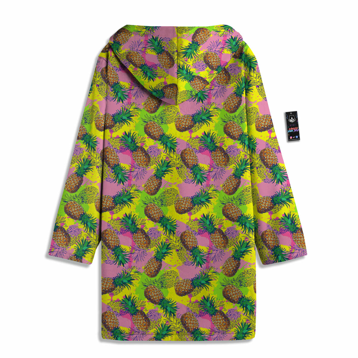 Pineapple Aloha Colorful Print Pattern Men's Windbreaker Jacket-grizzshop