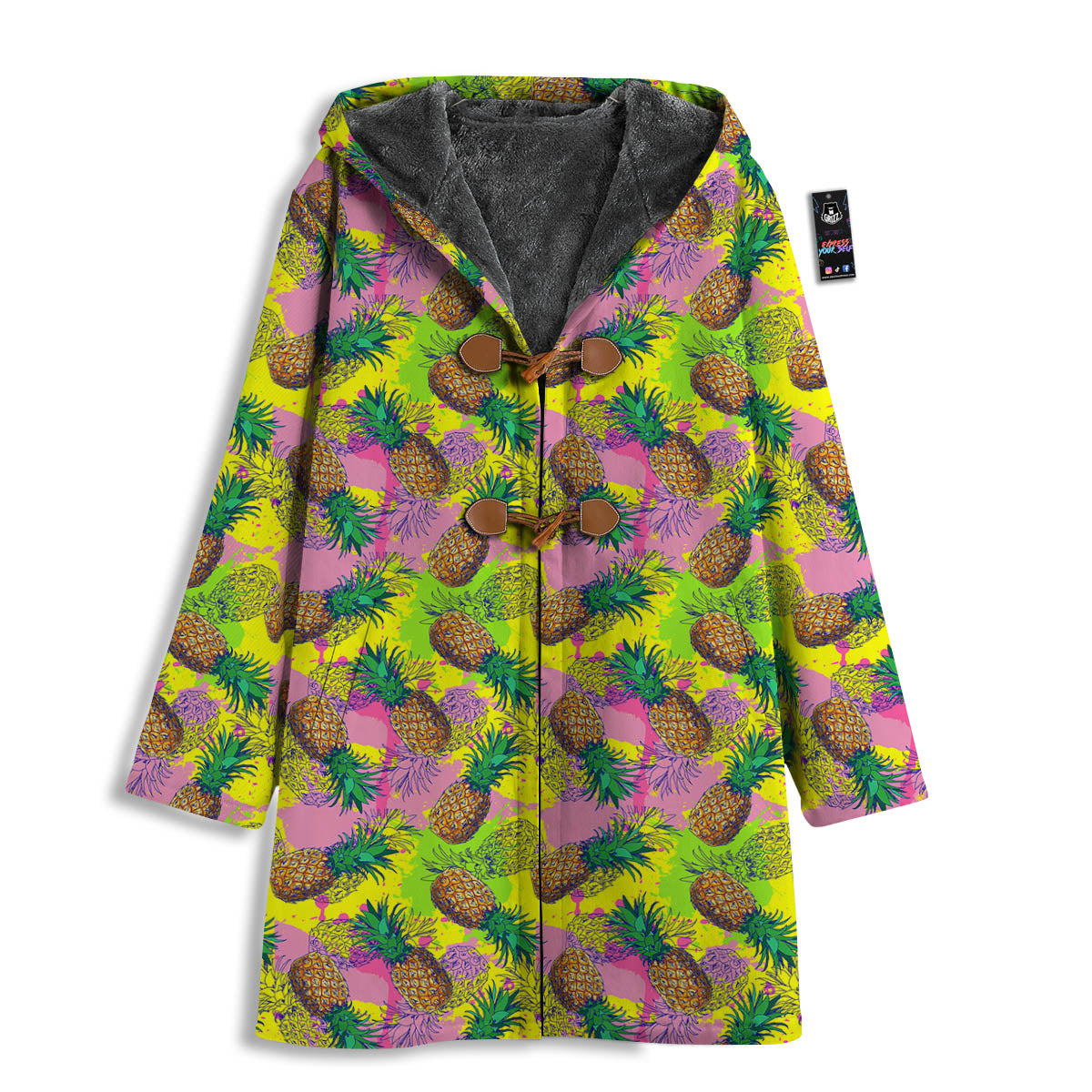 Pineapple Aloha Colorful Print Pattern Men's Windbreaker Jacket-grizzshop