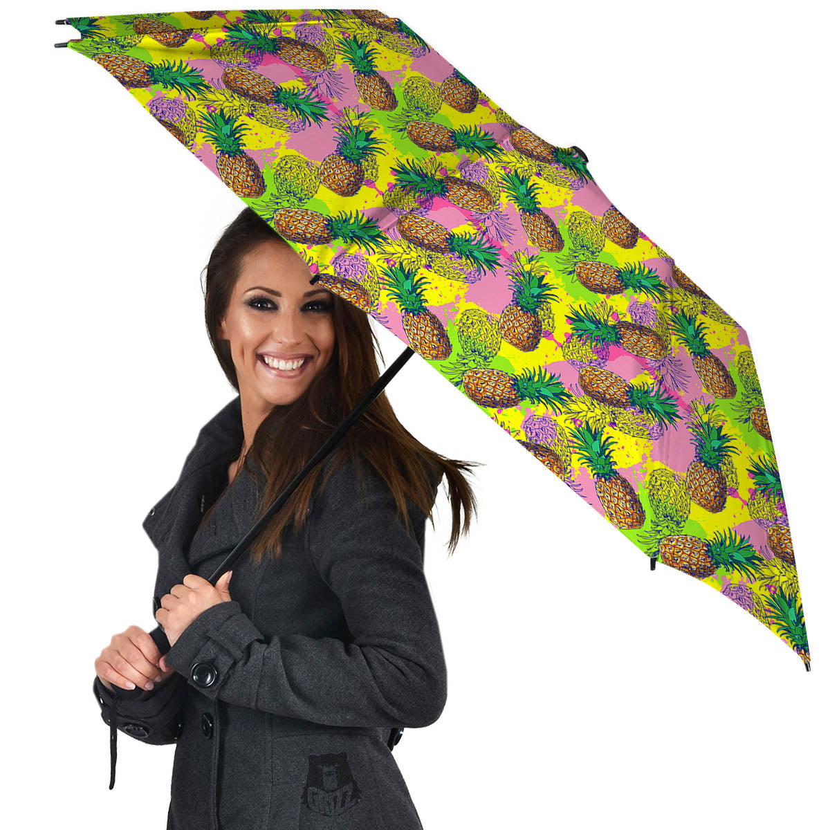 Pineapple Aloha Colorful Print Pattern Umbrella-grizzshop