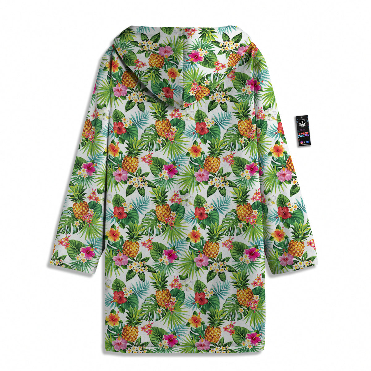 Pineapple Aloha Hawaiian Print Pattern Men's Windbreaker Jacket-grizzshop