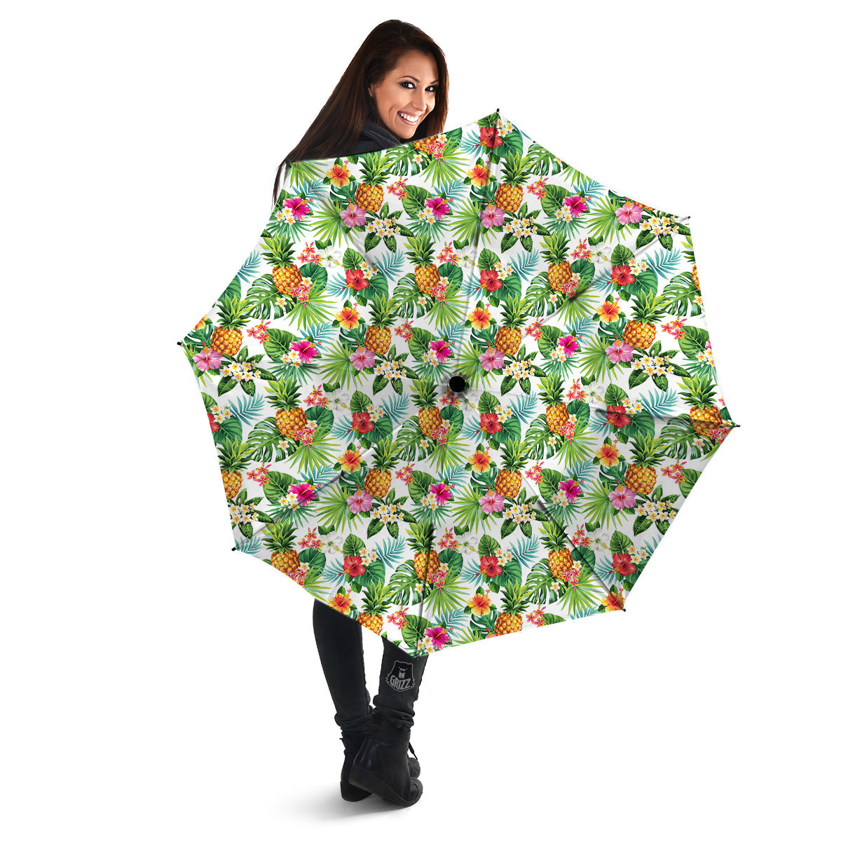 Pineapple Aloha Hawaiian Print Pattern Umbrella-grizzshop