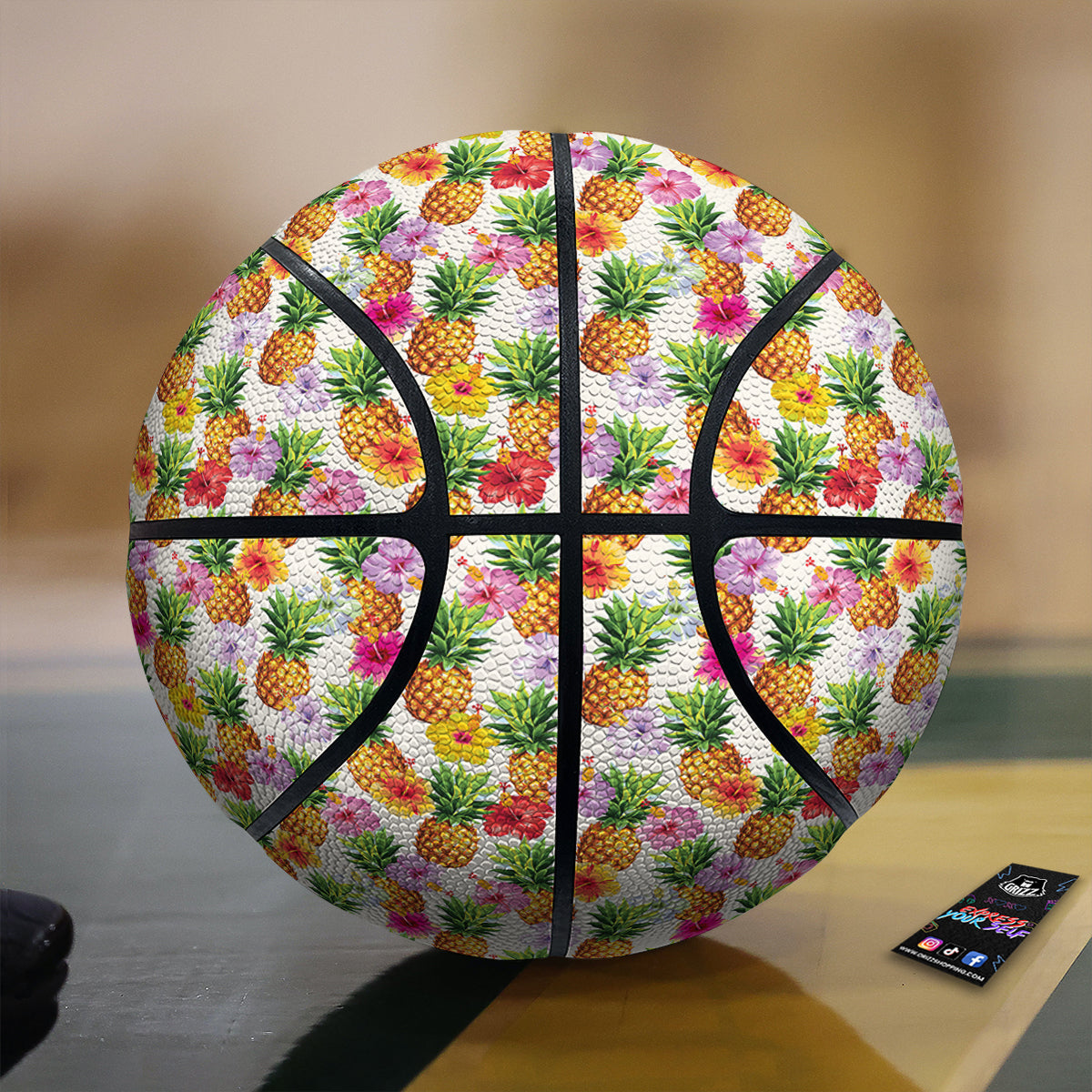 Pineapple Aloha Summer Print Pattern Basketball-grizzshop