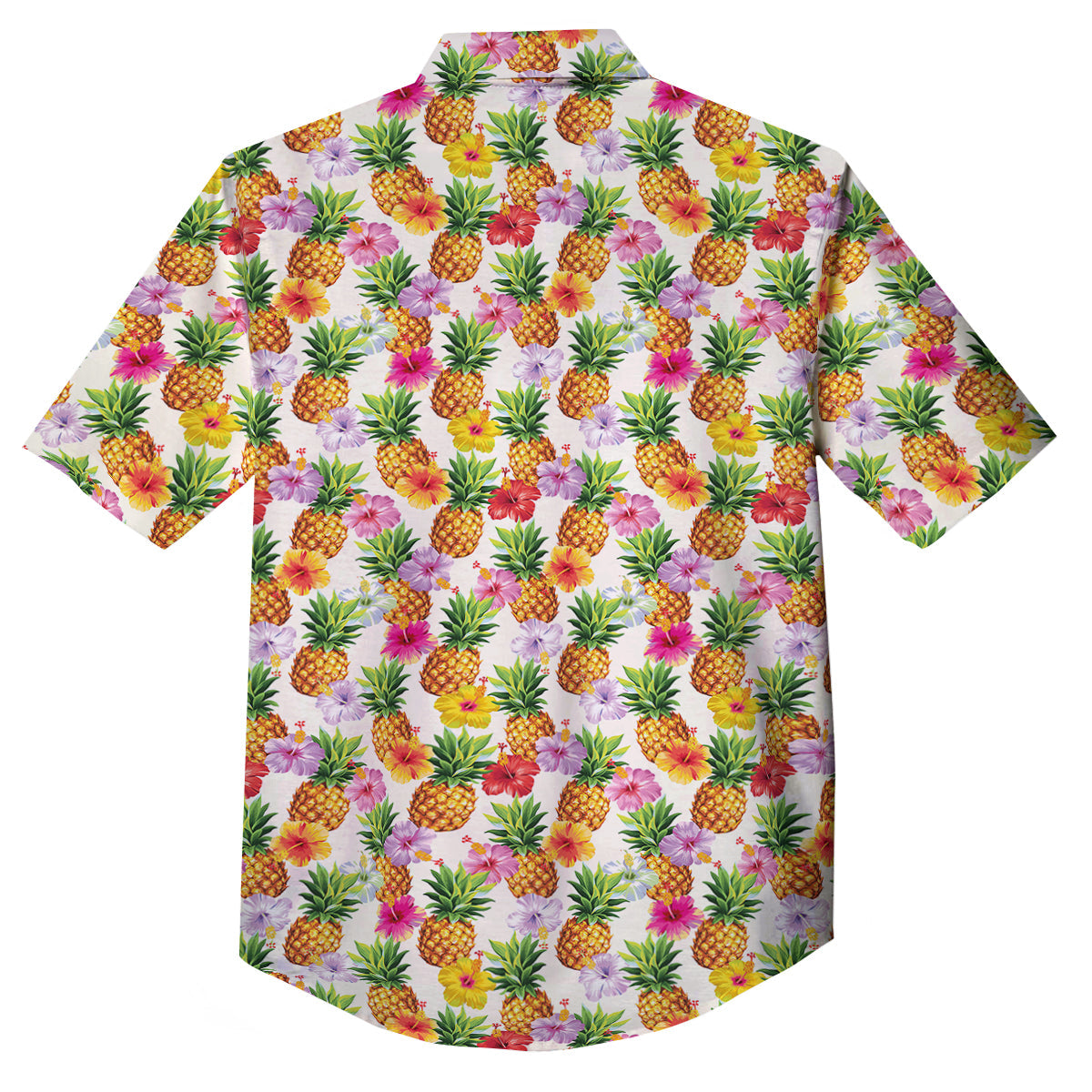 Pineapple Aloha Summer Print Pattern Button Up Shirt-grizzshop