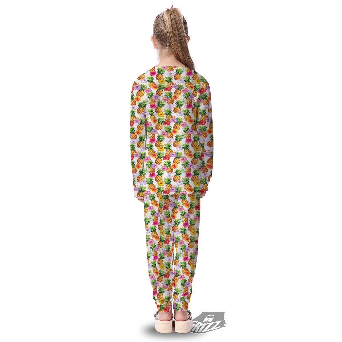 Pineapple Aloha Summer Print Pattern Kid's Pajamas-grizzshop