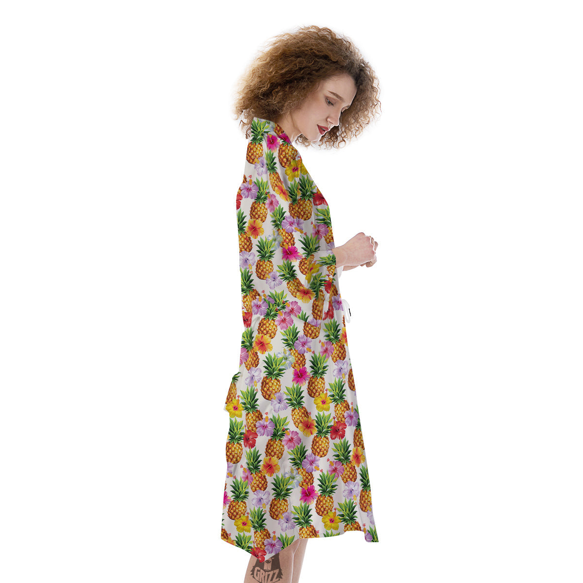 Pineapple Aloha Summer Print Pattern Kimono-grizzshop