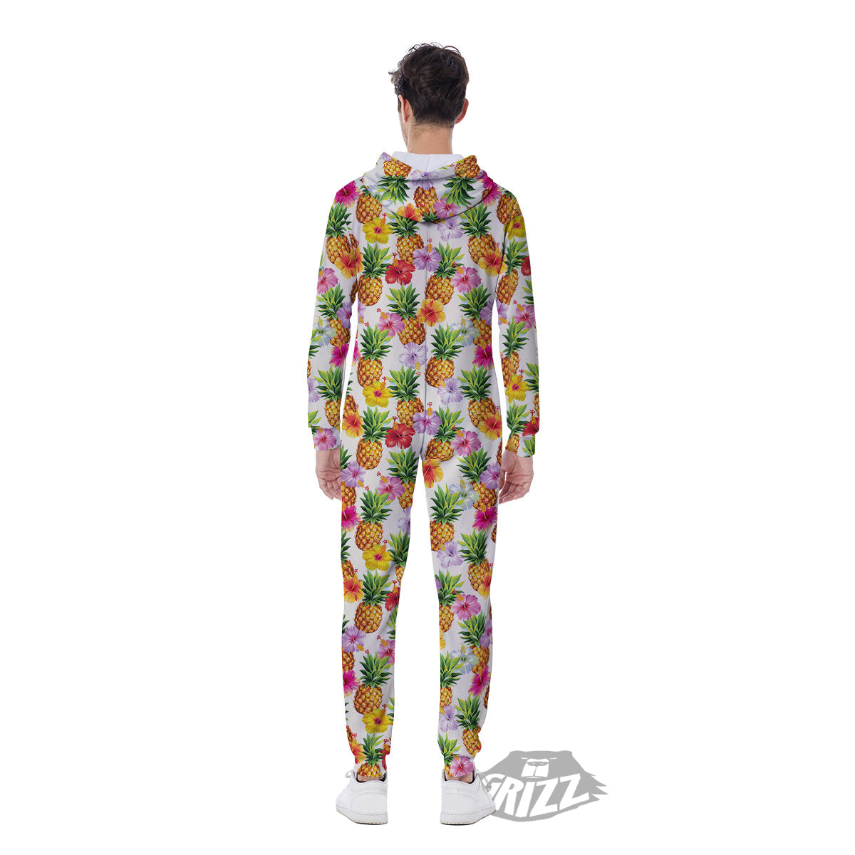 Pineapple Aloha Summer Print Pattern Men's Jumpsuit-grizzshop