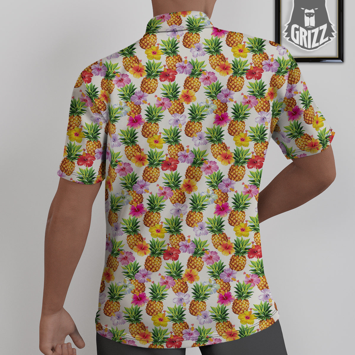 Pineapple Aloha Summer Print Pattern Untucked Shirts-grizzshop