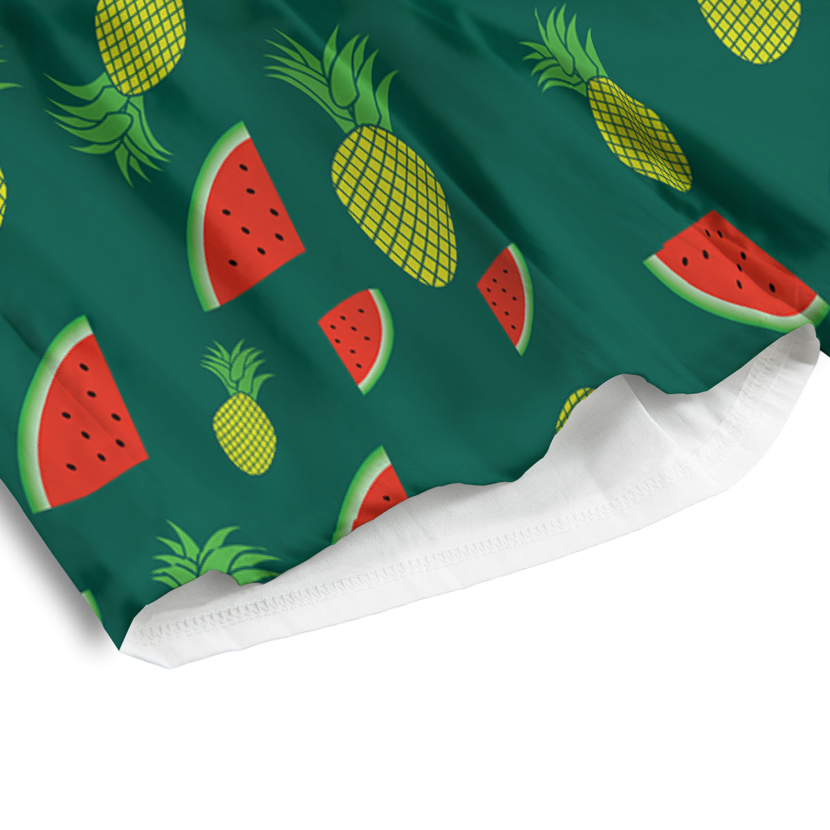 Pineapple And Tropical Watermelon Print Pattern Men's Athletic Shorts-grizzshop