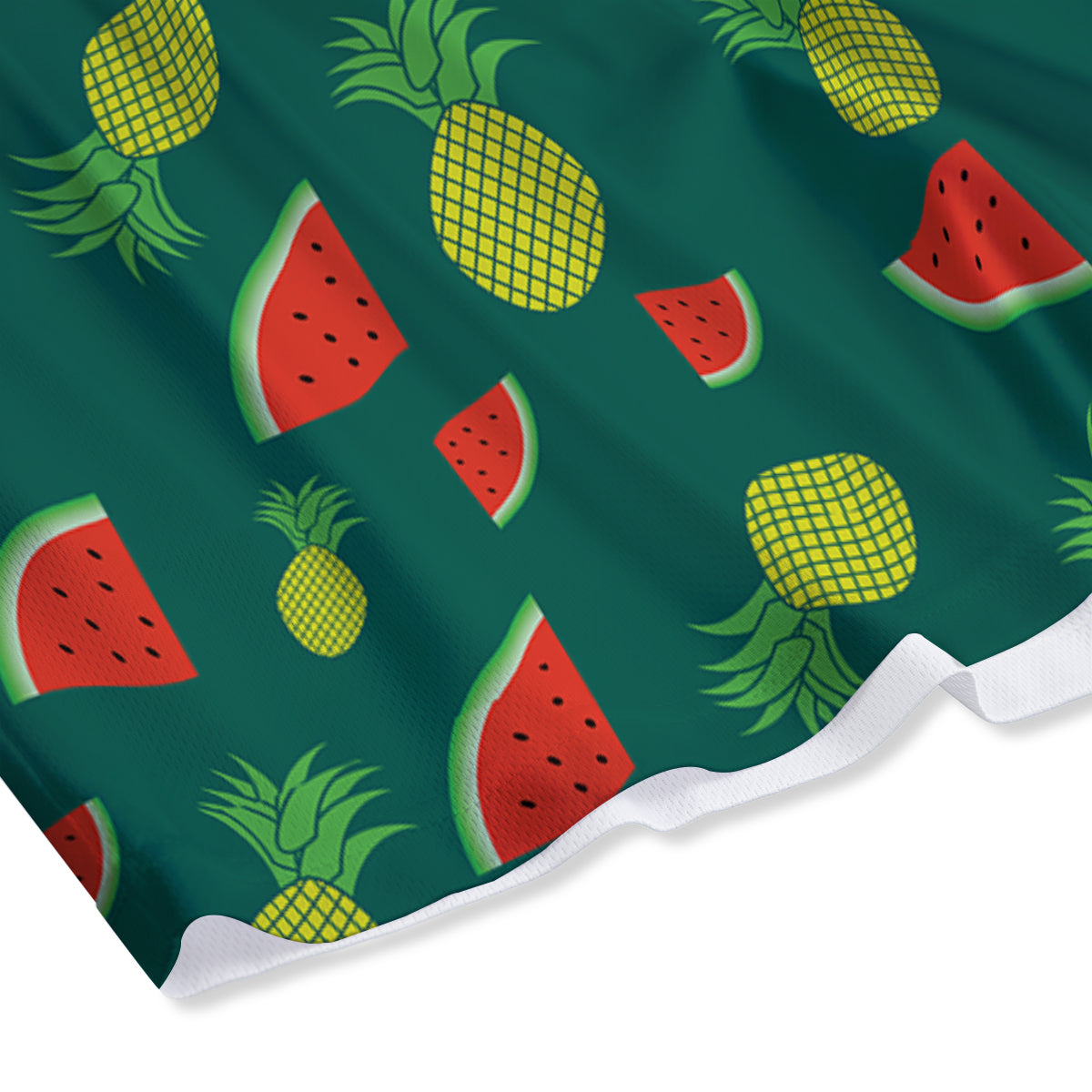 Pineapple And Tropical Watermelon Print Pattern Mesh Shorts-grizzshop