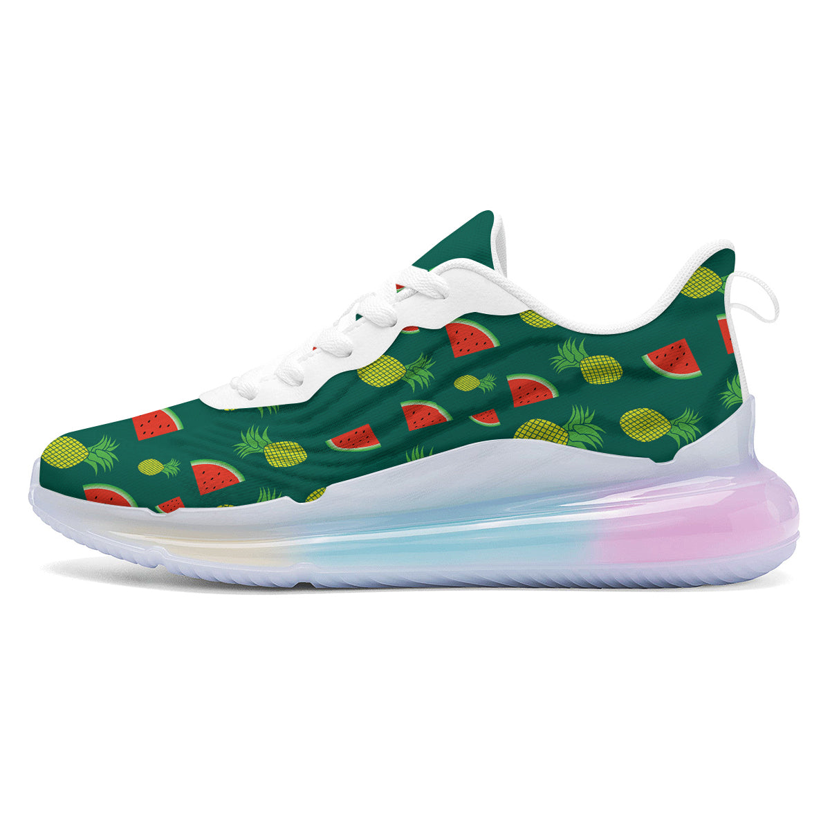 Pineapple And Tropical Watermelon Print Pattern Running Sneakers-grizzshop