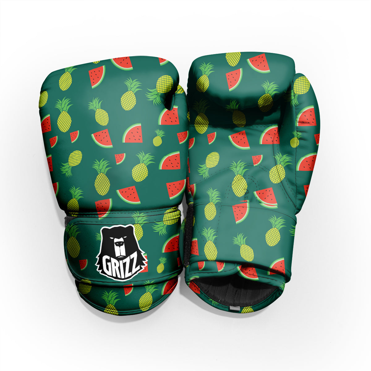 Pineapple And Tropical Watermelon Print Pattern Sparring Gloves-grizzshop