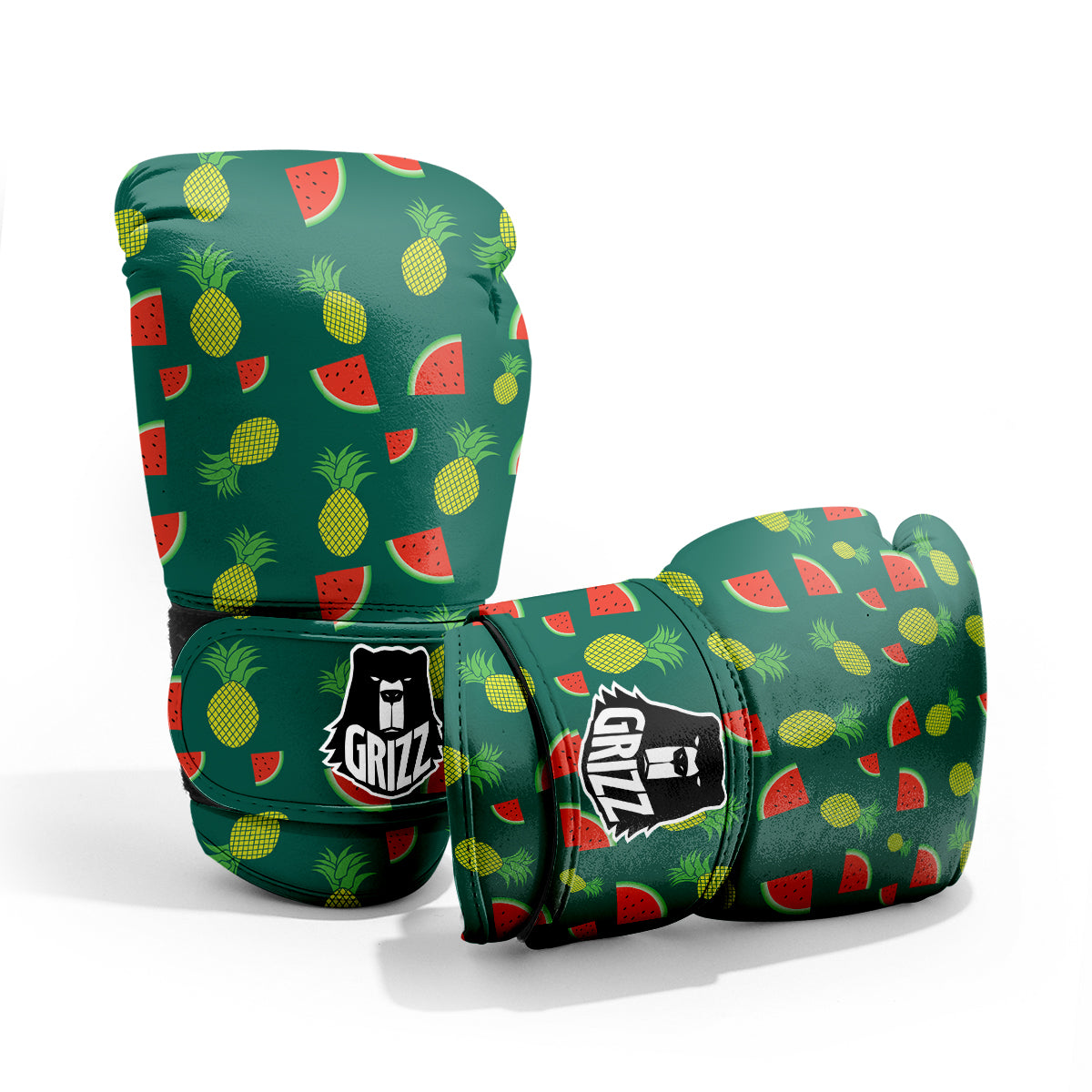 Pineapple And Tropical Watermelon Print Pattern Sparring Gloves-grizzshop