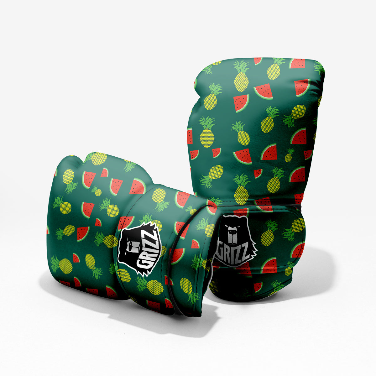 Pineapple And Tropical Watermelon Print Pattern Sparring Gloves-grizzshop