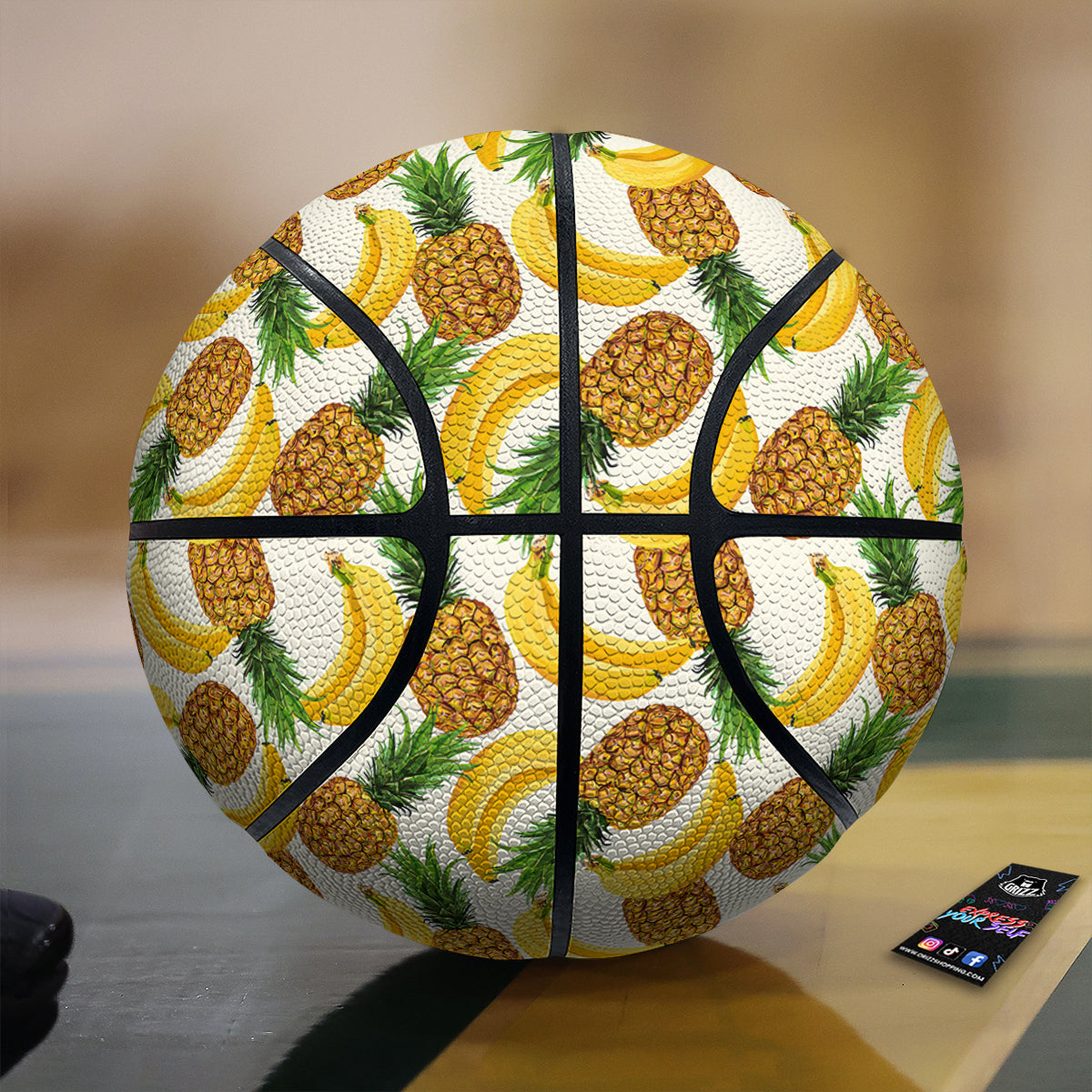 Pineapple Banana Print Pattern Basketball-grizzshop