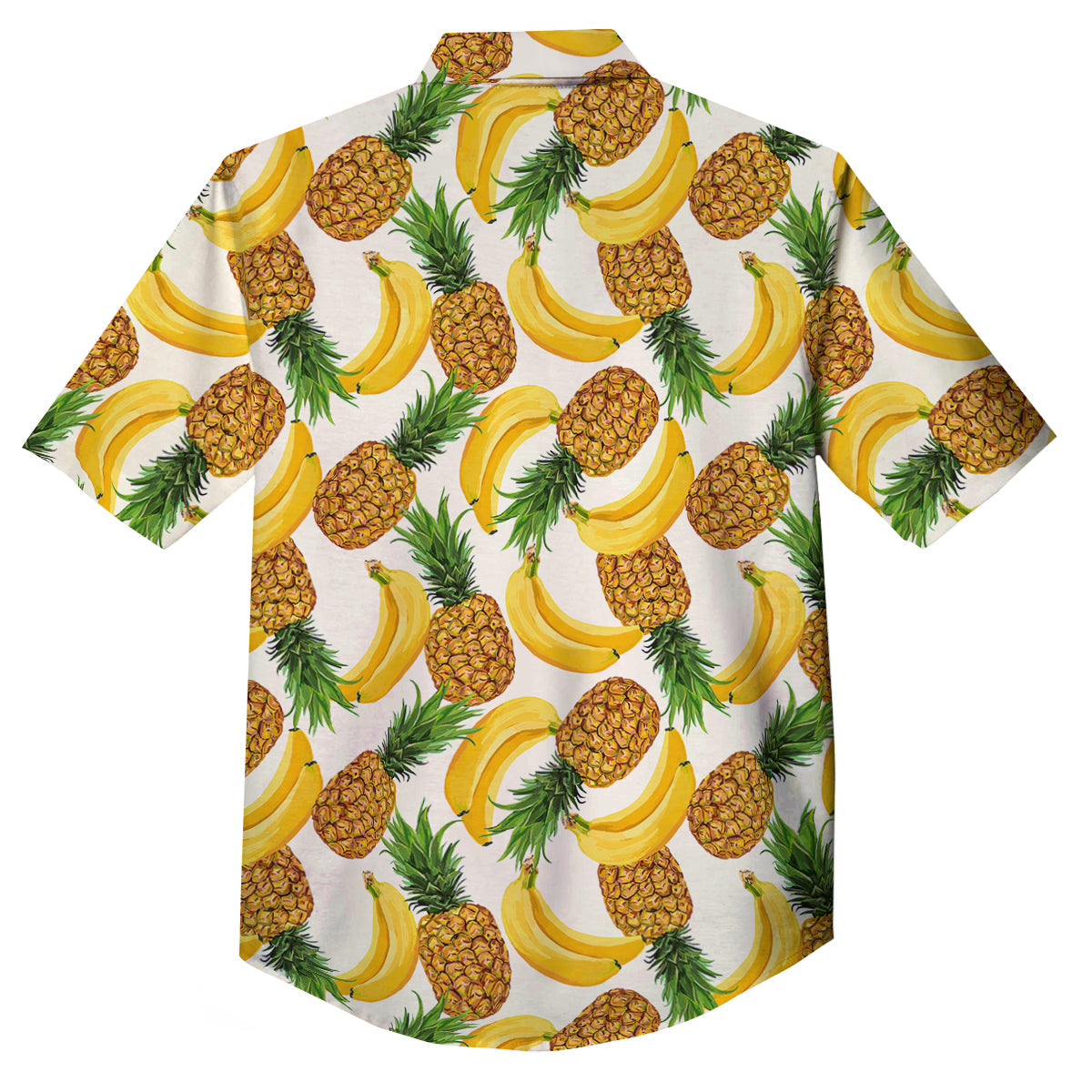 Pineapple Banana Print Pattern Button Up Shirt-grizzshop