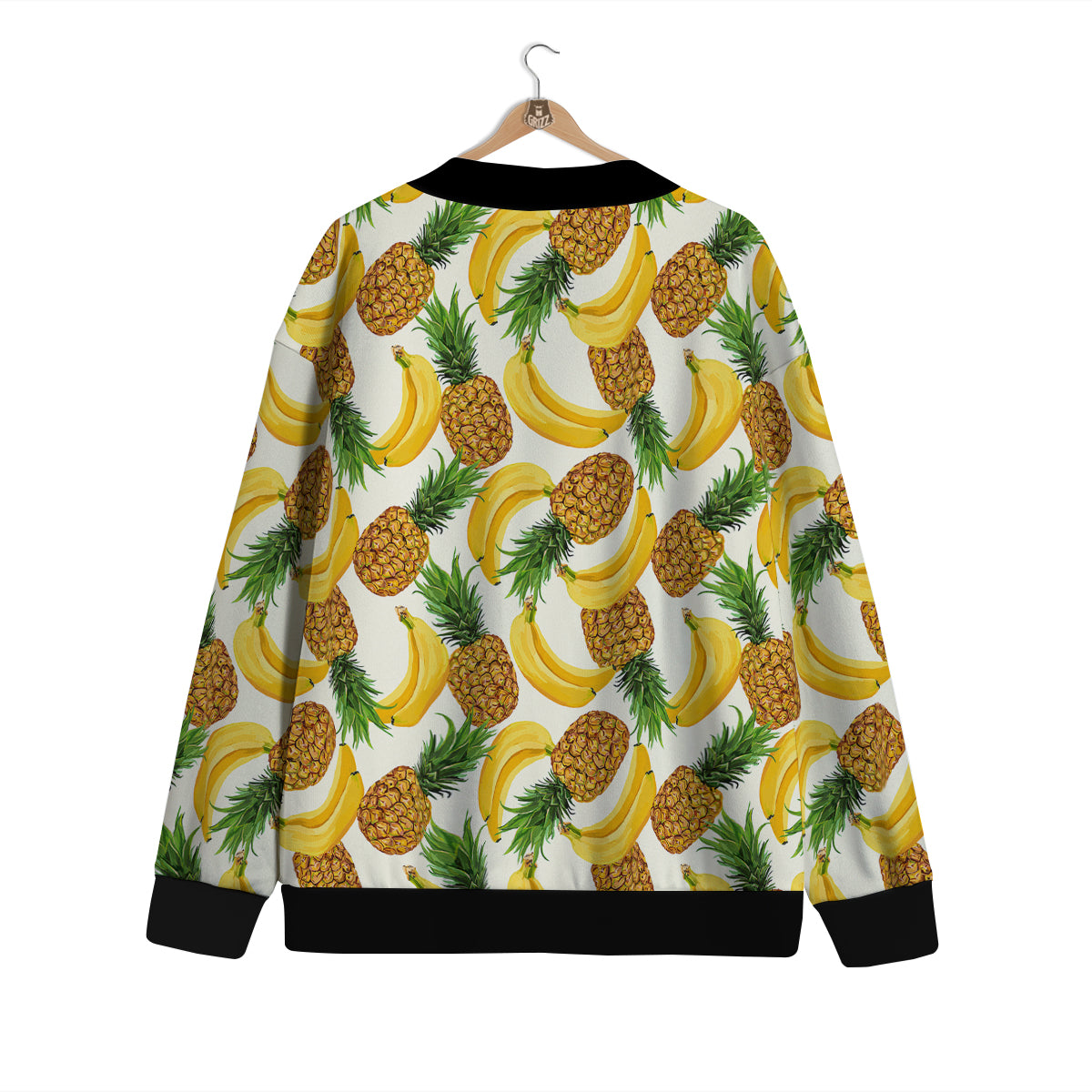 Pineapple Banana Print Pattern Cardigan-grizzshop