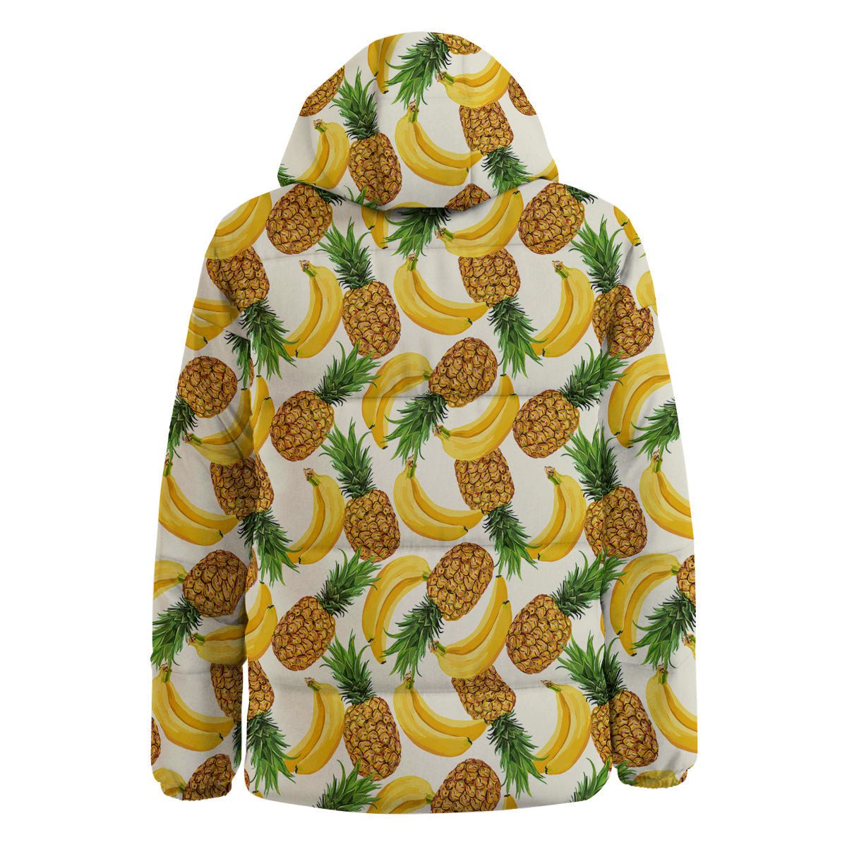 Pineapple Banana Print Pattern Down Jacket-grizzshop
