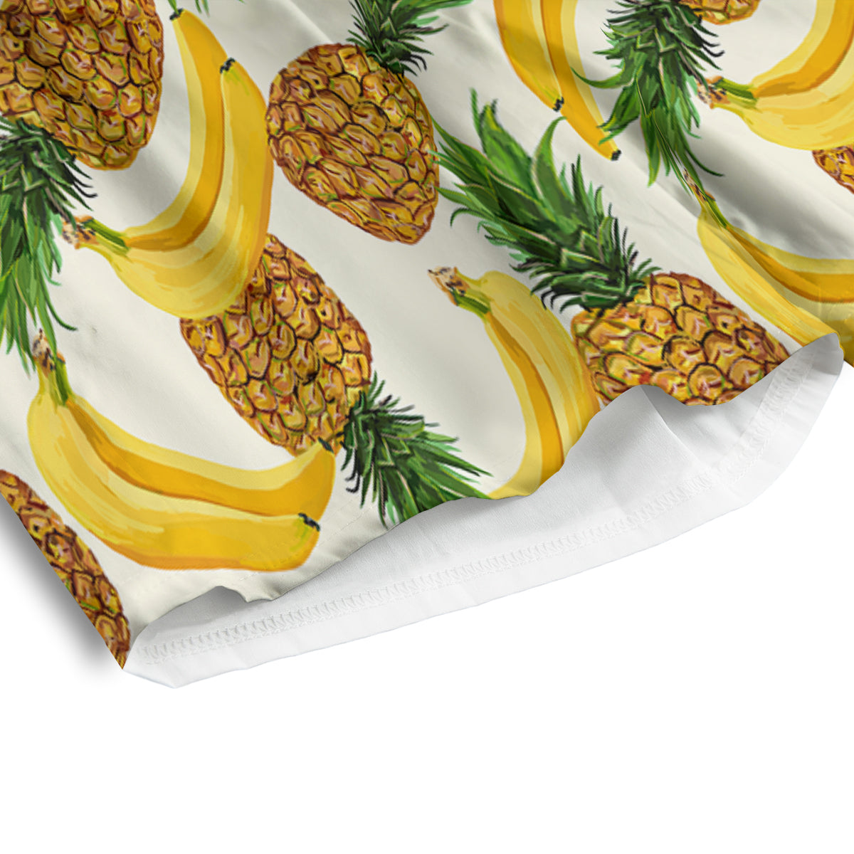 Pineapple Banana Print Pattern Men's Athletic Shorts