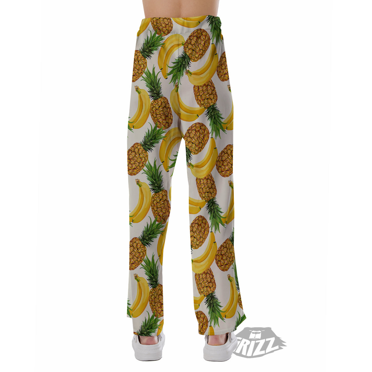 Pineapple Banana Print Pattern Pajama Pants-grizzshop