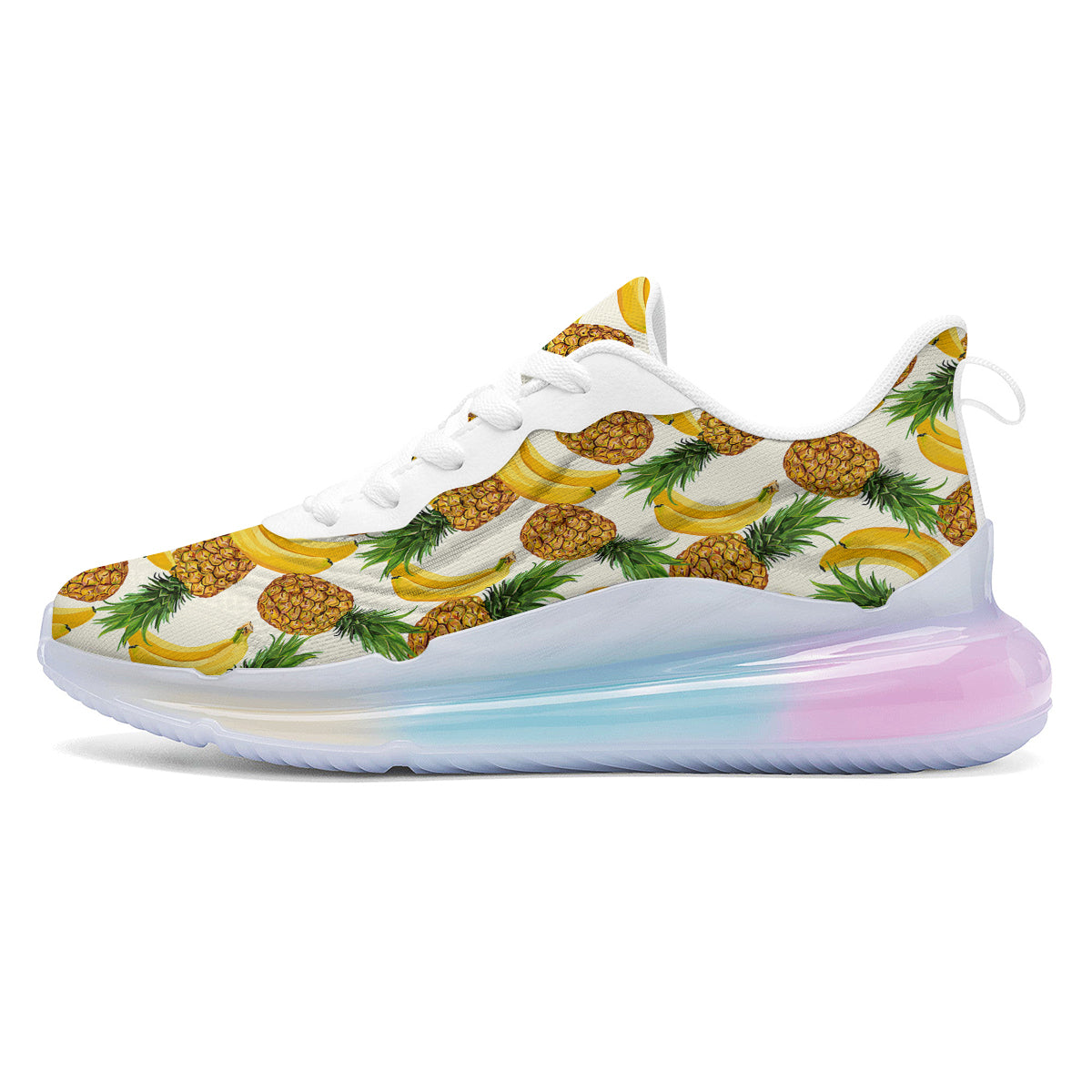 Pineapple Banana Print Pattern Running Sneakers-grizzshop