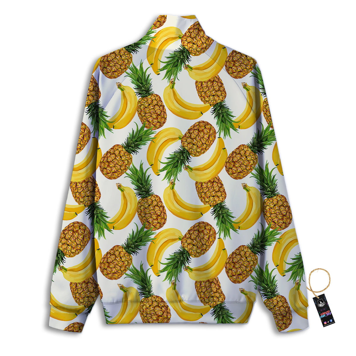 Pineapple Banana Print Pattern Track Jacket-grizzshop