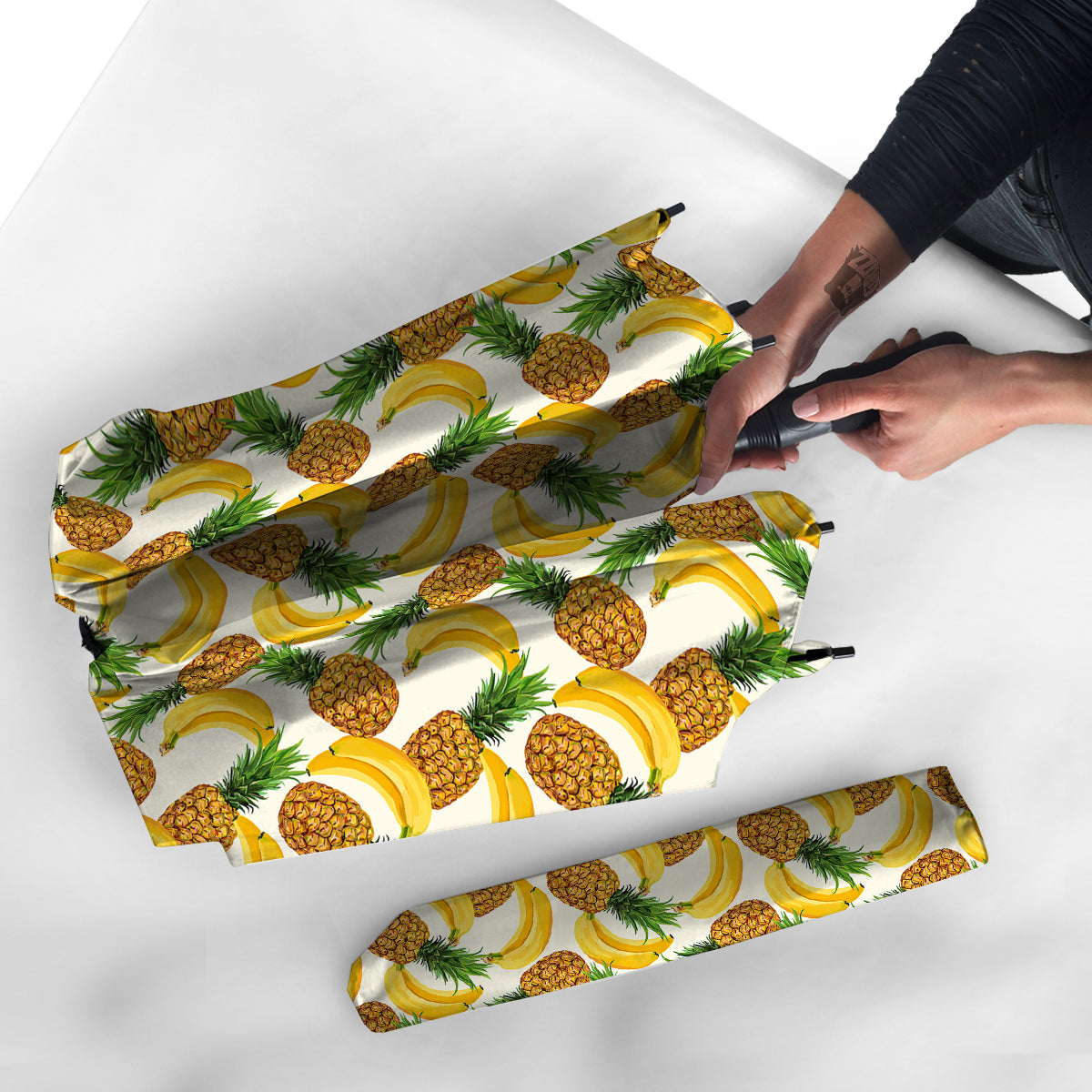 Pineapple Banana Print Pattern Umbrella-grizzshop