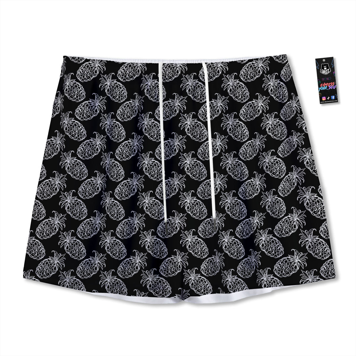 Paisley Bohemian Dark Print Pattern Mesh Shorts