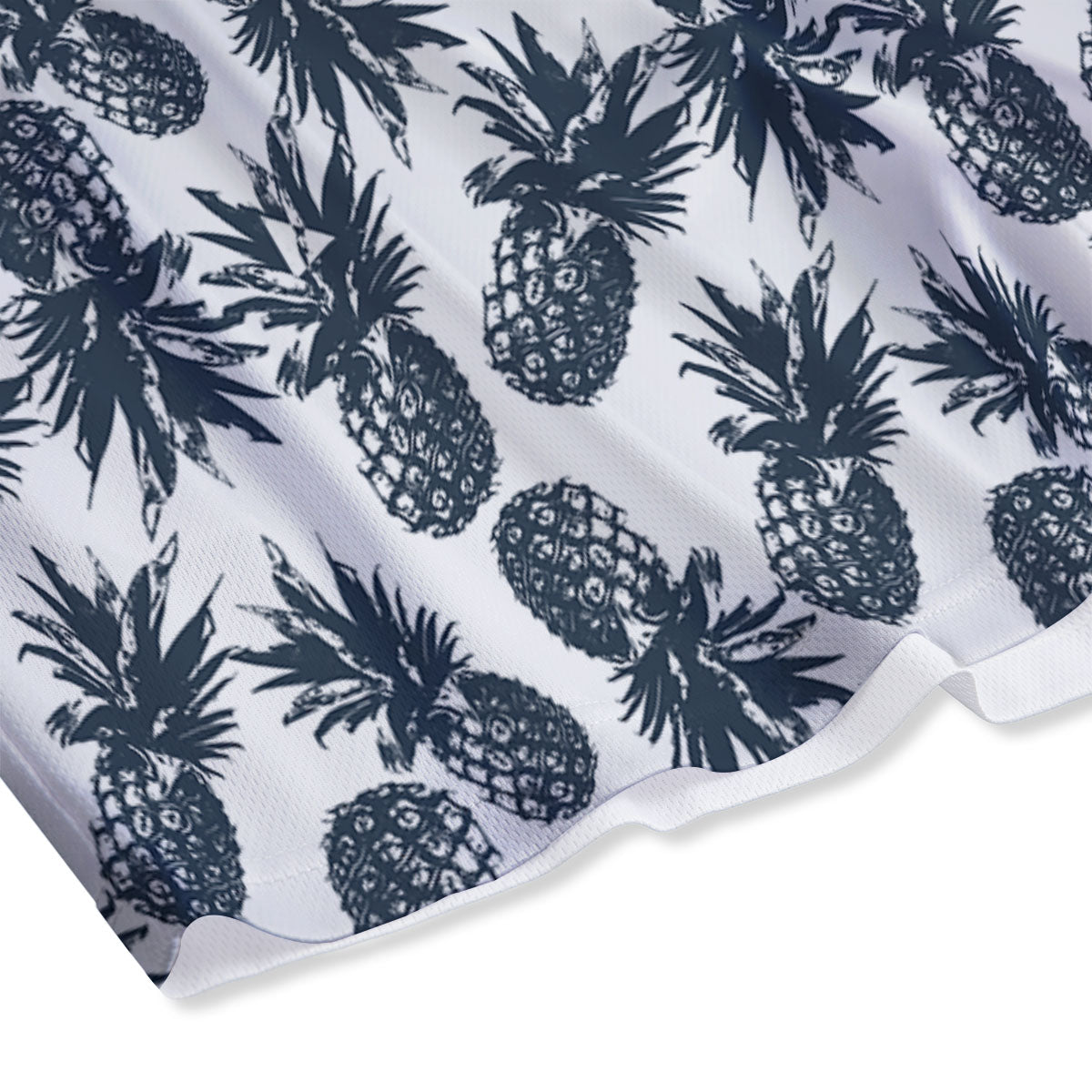 Pineapple Black Tropical Print Pattern Mesh Shorts-grizzshop