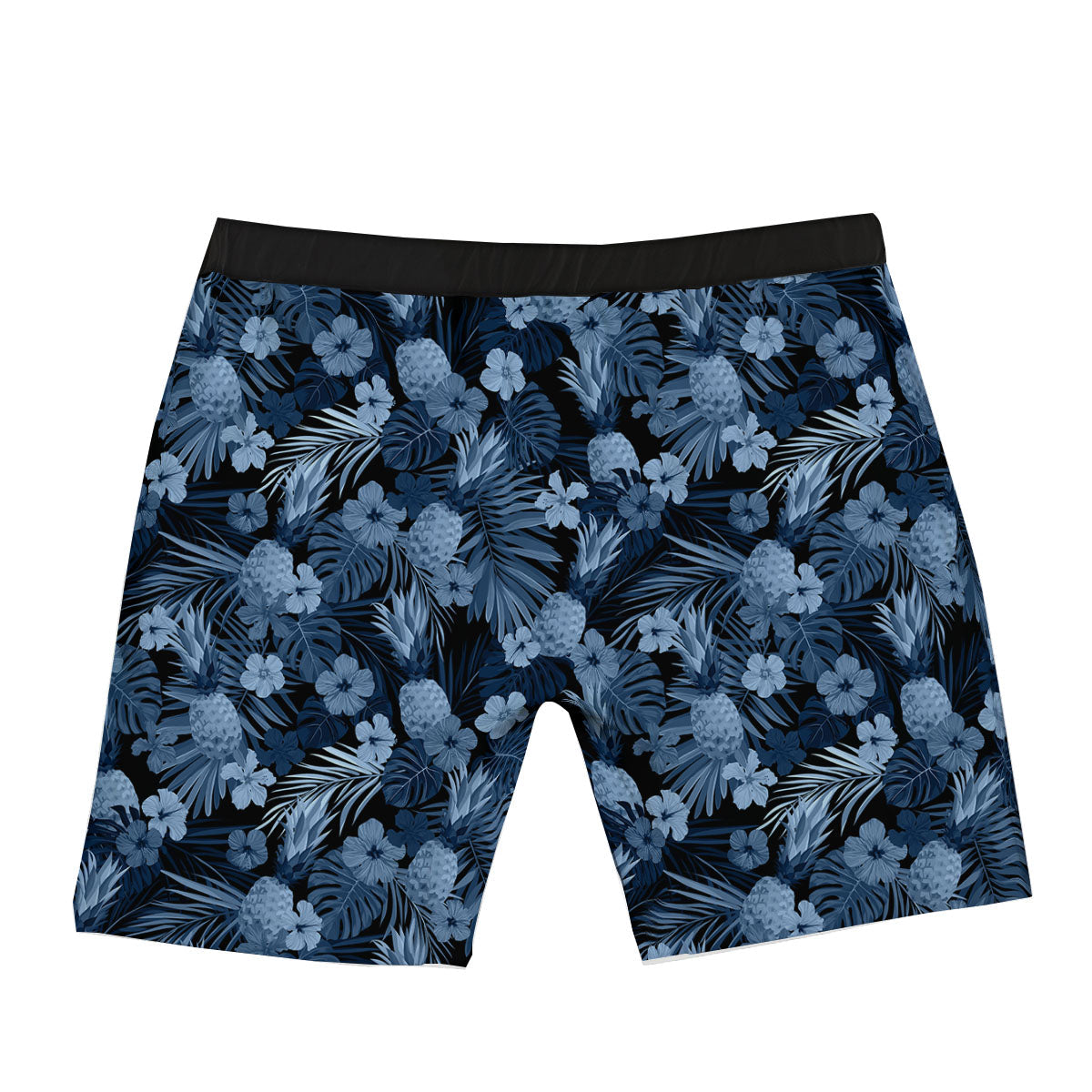 Pineapple Blue Aloha Print Pattern Boxer Briefs-grizzshop