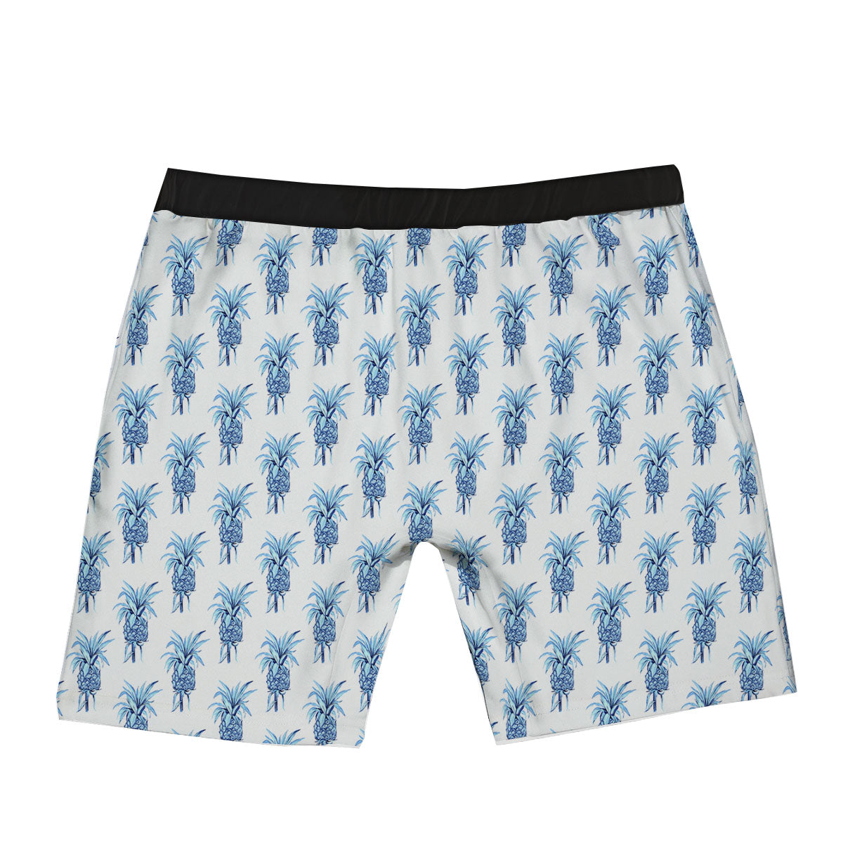 Pineapple Blue Leaf Print Pattern Boxer Briefs-grizzshop
