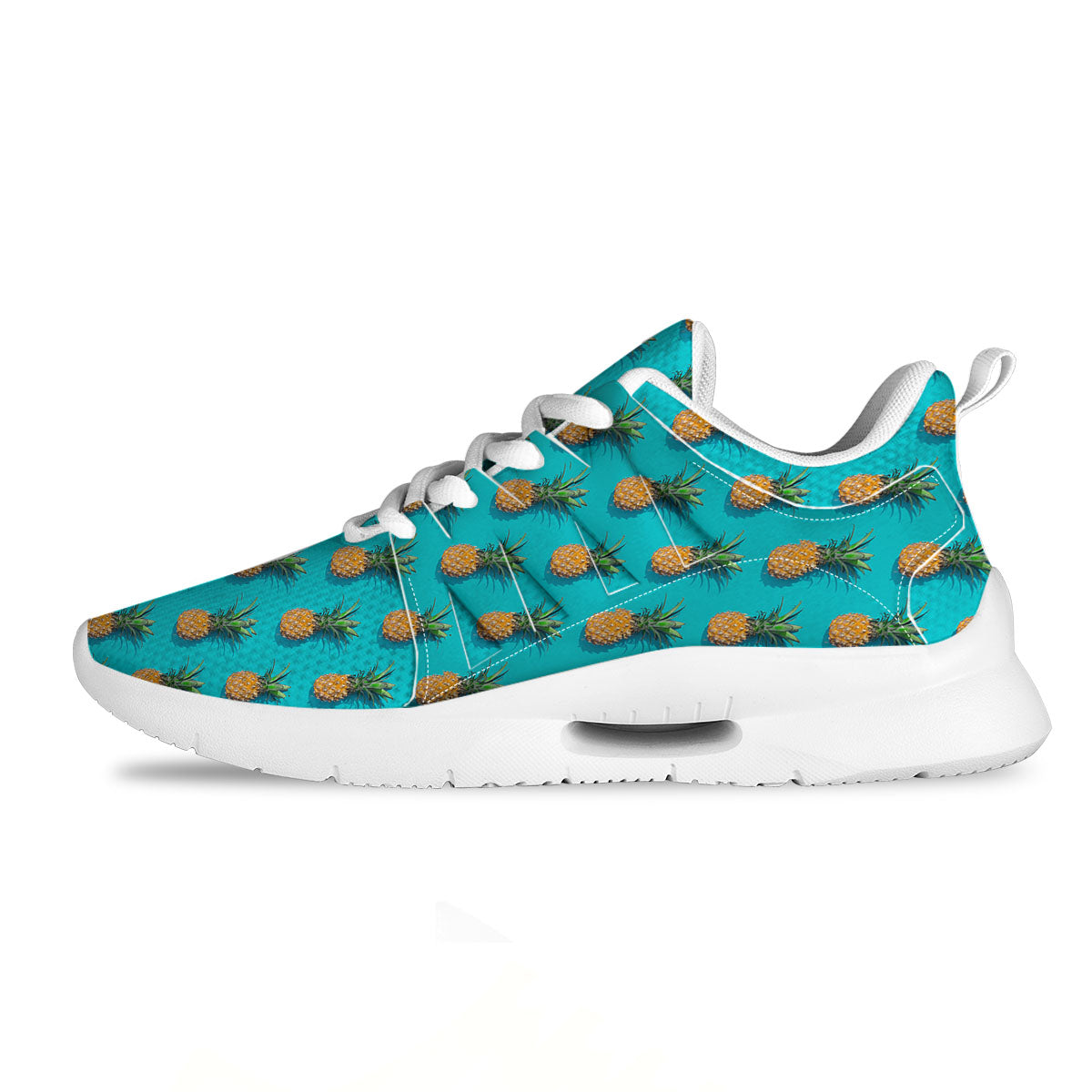 Pineapple Blue Print Pattern Tennis Shoes-grizzshop