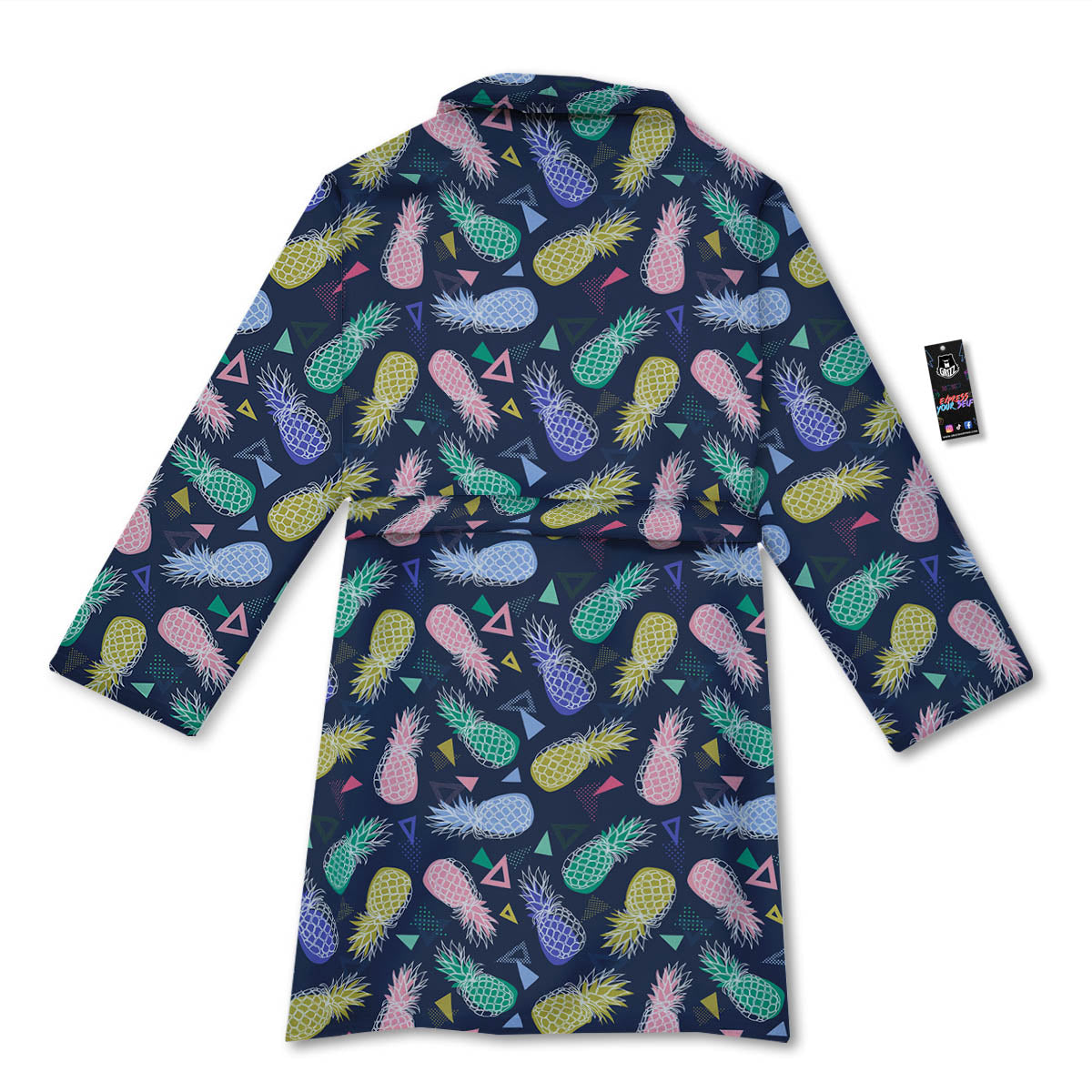 Pineapple Colorful Print Pattern Bathrobe-grizzshop