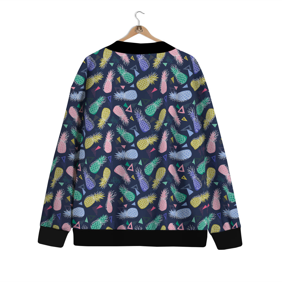 Pineapple Colorful Print Pattern Cardigan-grizzshop